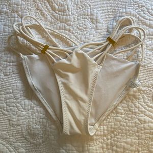 White bikini bottoms